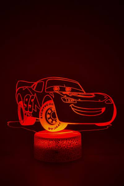 Lampe de chevet veilleuse à led 3D - Disney Flash McQueen Cars