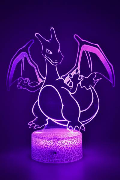 lampe 3D dracaufeu pokemon