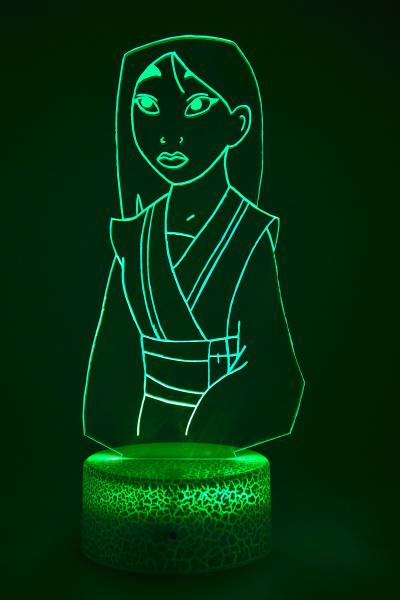 Lampe de chevet veilleuse à led 3D - Disney Mulan