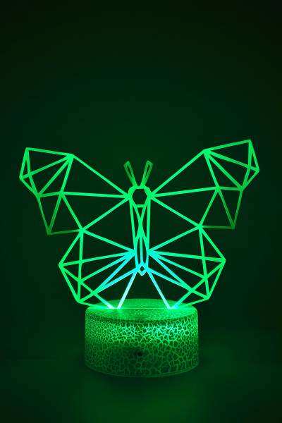 Lampe de chevet veilleuse à led 3D - Papillon