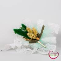 double tulle dragees mariage bouquet champetre