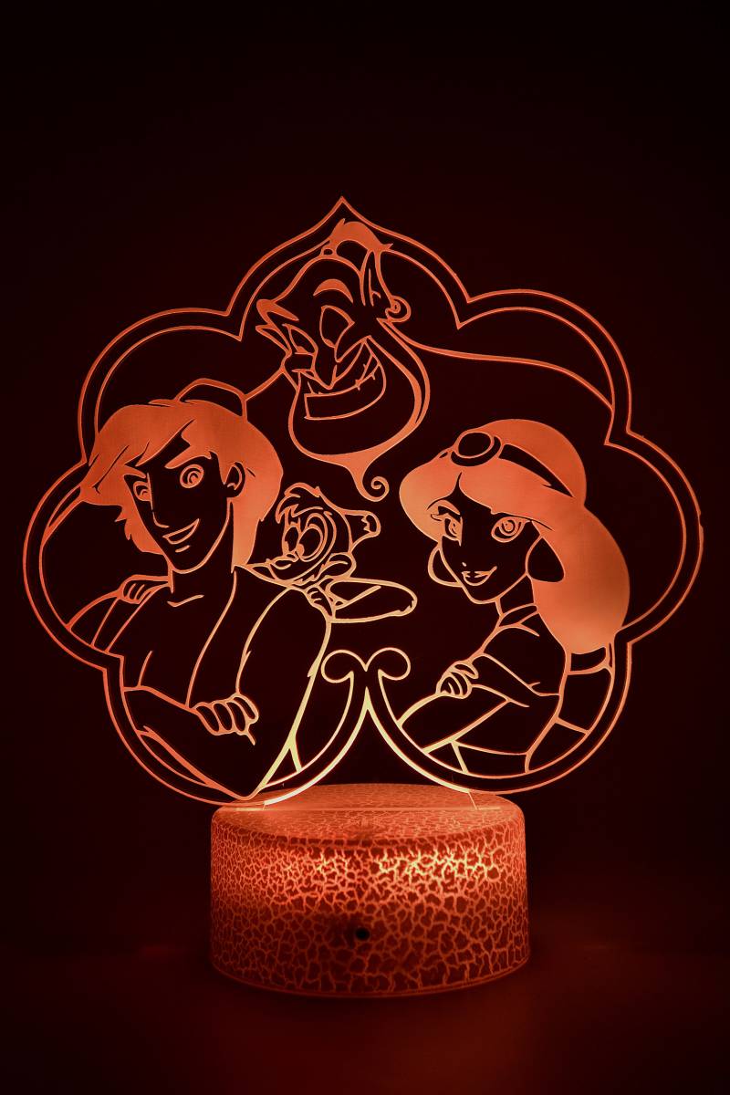 Lampe 3D personnalisée à led - Disney Aladdin - Magasin de dragées à  Marseille - Les Dragées Colchiques