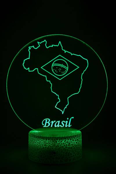 Lampe de chevet veilleuse à led 3D - Pays Brésil