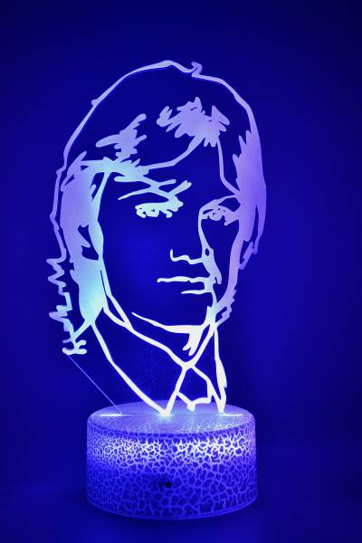 Lampe de chevet veilleuse à led 3D - Chanteur Claude François