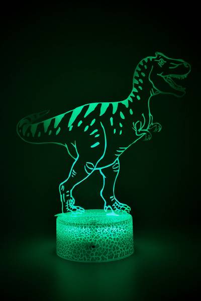Lampe de chevet veilleuse à led 3D - Cœur Dinosaure