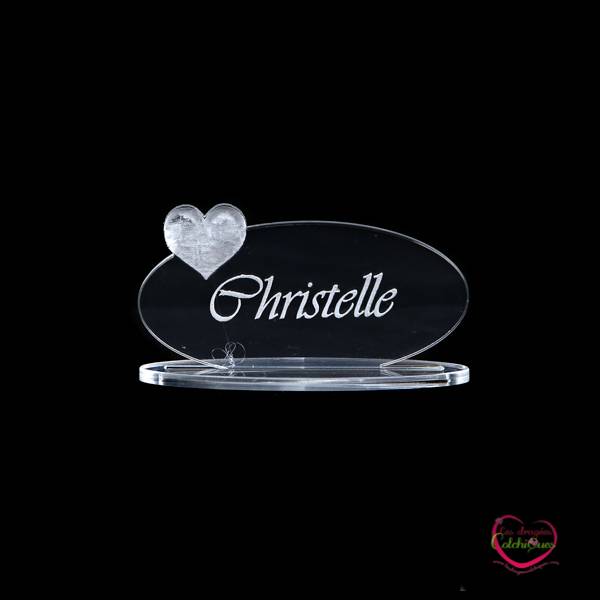 marque place ovale deco coeur