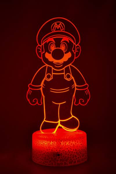 Lampe de chevet veilleuse à led 3D - Disney Mario
