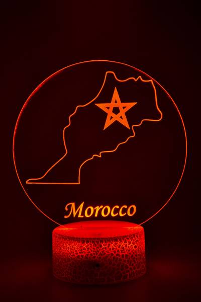 Lampe de chevet veilleuse à led 3D - Pays Maroc