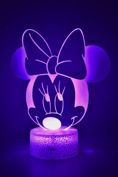 Lampe de chevet veilleuse à led 3D - Disney Minnie