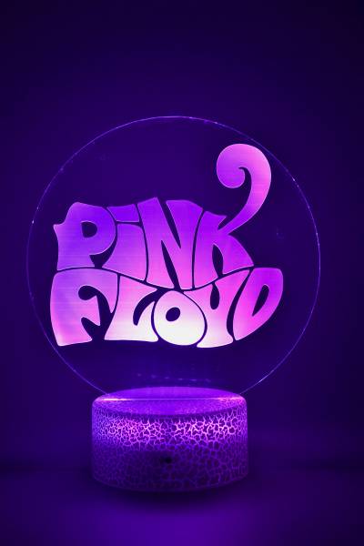 Lampe de chevet veilleuse à led 3D - Pink Floyd