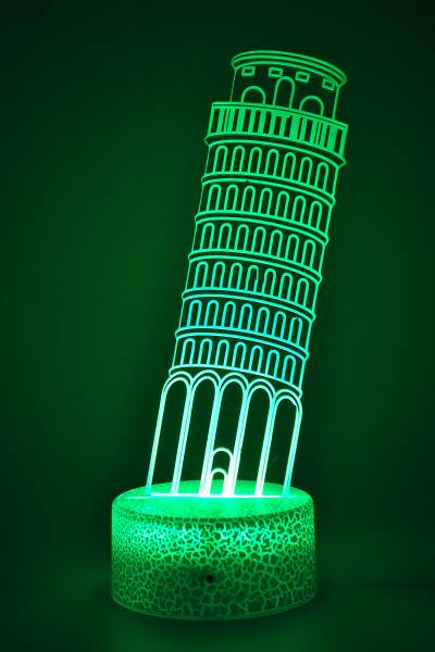 Lampe de chevet veilleuse à led 3D - Italie tour de Pise