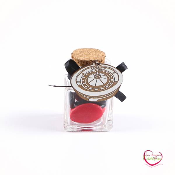 pot verre carrée dragees deco roulette casino