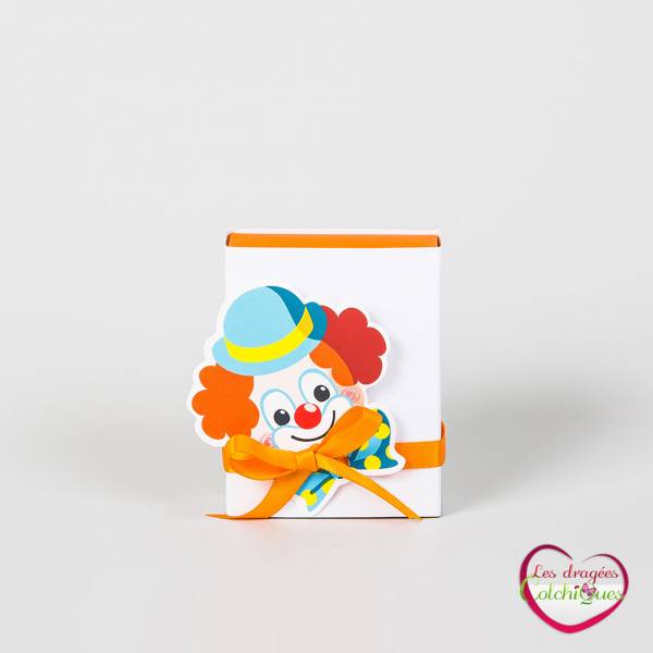 boite dragees carrée decoration clown