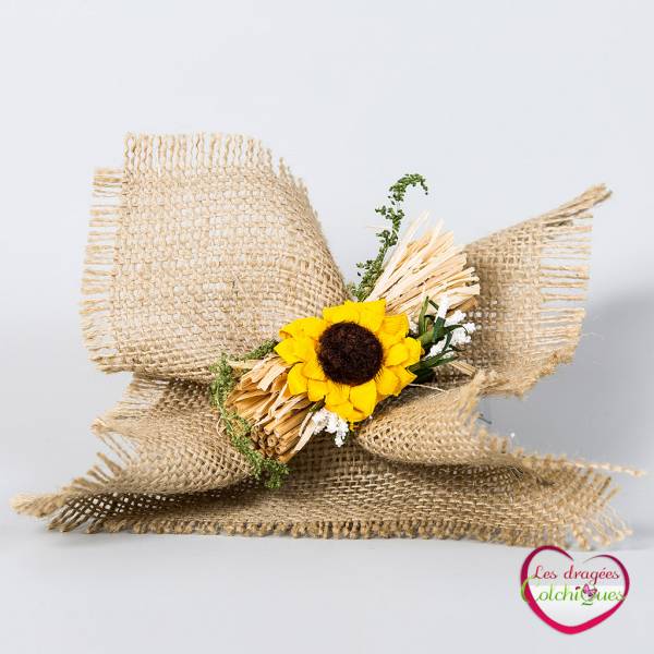 tulle en jute pour dragee mariage 