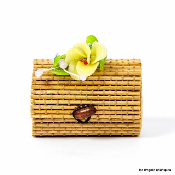 bambou boite contenant pour dragees exotique mariage