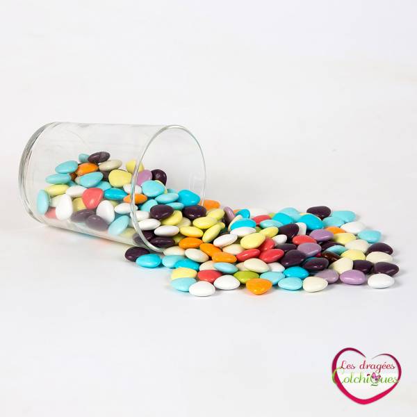 dragees chocolat coeur toutes couleurs