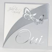 faire part de mariage romantique papillon