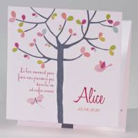 faire part naissande et bapteme arbre
