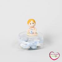 boite plastique ronde dragee figurine bébé tétine