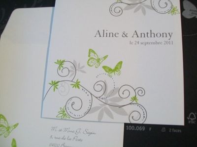 faire part mariage original thème zen
