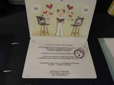 faire part mariage original thème ordianteur