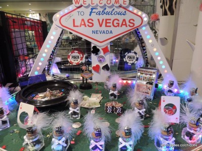 décor pour boite à dragées thème las vegas