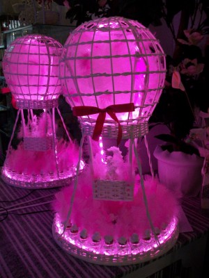 presentoir lumineux pour pot à dragee ballon dirigeable 